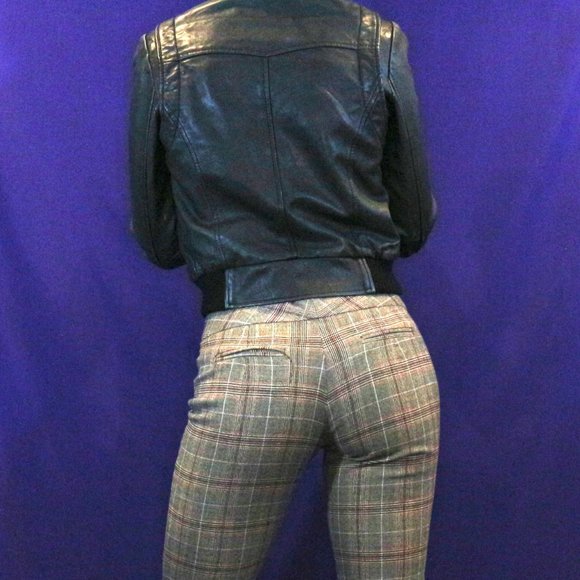 Topshop Black Leather Double-Rider Biker Jacket - Picture 3 of 4